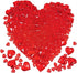 700 Pcs 2 Sizes Red Acrylic Hearts Charms Crystal Heart Shaped Diamond Gems Valentines Decorative Heart Gems for Valentine's Day Wedding Anniversa...