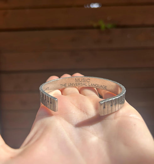 Piano Cuff Inspirational Jewelry Bracelet - Great Piano Gift for Music Teachers, Musicians, and Music Students By Whitney Howard Designs...