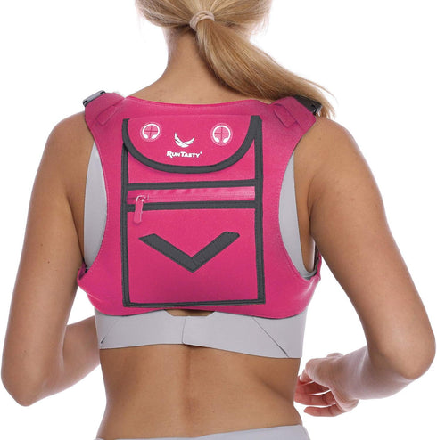Pink Running Mini Backpack Vest for Men & Women - Reflective w/360°Hi-Viz, Holds Accessories, any iPhone, Android, iPad mini - Lightweight Adjusta...