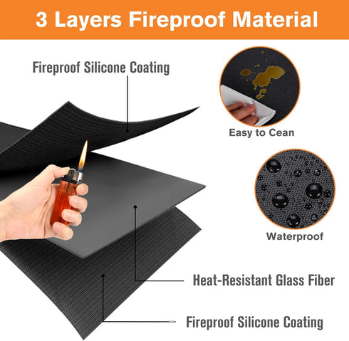 15x18”Heat Resistant Mats for Countertop, 2 Pack Heat Resistant Mats for Air Fryer, Stand Mixer, Microwave Oven, Coffee Maker, hot pads for kitche...