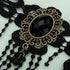 Chargances Stempunk Long Tassle Beaded Necklace Halloween Goth Black Lace Rhinestone Choker Collar Costume Party Prom Vampire Collar for Women and...