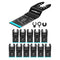 12PCS Cr-V-Steel Oscillating Multitool Blades, Quick Release Multi Tool Blades Kits for Wood Plastic, Strong Sawtooth Oscillating Tool Blade Fit D...