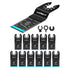12PCS Cr-V-Steel Oscillating Multitool Blades, Quick Release Multi Tool Blades Kits for Wood Plastic, Strong Sawtooth Oscillating Tool Blade Fit D...