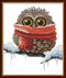 Cross Stitch Kits, Awesocrafts Owl Scarf Cute Christmas Winter Easy Patterns Cross Stitching Embroidery Kit Supplies, Stamped or Counted (Counted)...