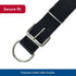 Coastal Pet Macho Dog Double-Ply Dog Collar with Roller Buckle - Comfortable & Durable Dog Collar - Heavy-Duty Dog Collar - Black, 24"...