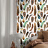 Boho Peel and Stick Wallpaper, 17.71in X 118.1in Self Adhesive Removable WallPaper Brown/Green Plumes Contact Paper Waterproof Decorative Wallpape...