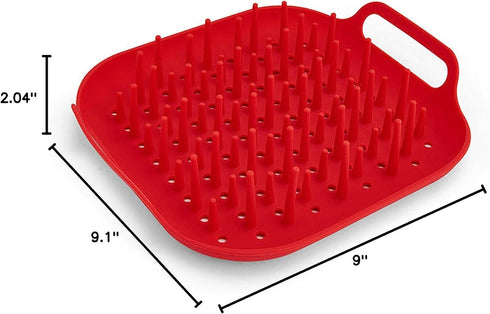 Instant Pot Accessory Official Air Fryer Silicone Tray, One Size, Red - Reusable, Non-Stick, Heat Resistant, Food-Grade Silicone, Dishwasher Safe,...