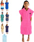 COR Surf Poncho Changing Towel Robe with Hood and Front Pocket for Kids, Doubles Up As Beach Towel and Blanket, Made of Quick Dry Microfiber, Fits...