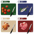 WK Plastic Flexible Cutting Boards for Kitchen Set of 4, Colored Cutting Board Mats with Food Icons, Non-Slip Cutting Mats, BPA Free, Dishwasher S...