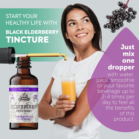 Elderberry Syrup, Organic Black Elderberry Extract for Immune Support, Non-GMO in Cold-Pressed Organic Vegetable Glycerin 2 Fl Oz...