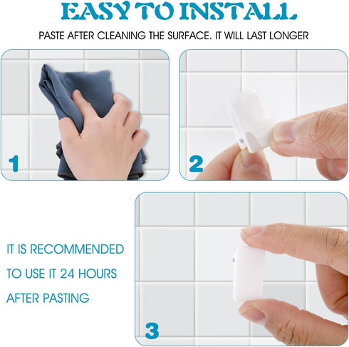 15 Pieces Self Adhesive Clips Tapestry Clips Wall Clips for Hanging Rectangle Sticky Clips Photo Clips Spring Clips for Home Office Poster Photo P...