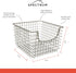 Spectrum Diversified 98977 Scoop Wire Basket, Vintage-Inspired Steel Storage Solution for Kitchen, Pantry, Closet, Bathroom, Craft Room & Garage, ...