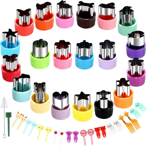 Vegetable Cutter Shape Set, Mini Cookie Cutters,Biscuit Cutter to Decorate Food, Children's Baking and Food Supplement tool Accessories Kitchen Cr...