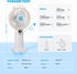 Portable Handheld Fan, Battery Powered Handheld Mini Misting Fan Desk Fan, 5 Speeds Digital Display, Personal Cooling Water Spray Small Fan Gift f...