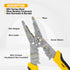 KATA 8 Inch Wire Cutter Wire Stripper, Cutting for 10-20 AWG Solid Wire and 12-22 AWG Stranded Wire, Wire Stripper Crimper Crimping Tool for Elect...