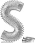 Hon&Guan 5 Inch Dryer Vent Hose, 8FT Flexible Aluminum Duct for HVAC Ventilation with 2 Clamps Sliver...