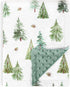 HOMRITAR Baby Blanket for Boys Soft Lightweight Minky Blanket with Double Layer Dotted Backing for Infant Toddler Nursery Crib with Green Pine Tre...