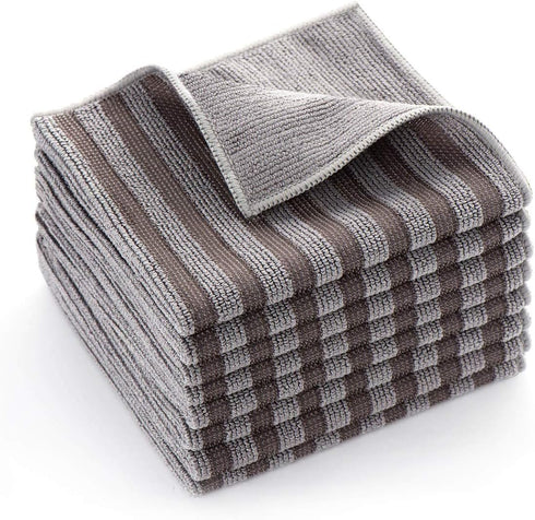 8 Pack Stainless Steel Cleaning Cloth, Double-Sided Microfiber Stainless Steel Cleaner for Kitchen Stovetop, Multi-Purpose Non-Scratch Cleaning To...