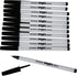 School Smart Round Stick Pen, Medium Tip, Black, Pack of 12...