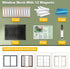 Magnetic Window Screen, Adjustable DIY Window Net Max 59” x 51” with Innovative Magnetic Fastener, Fiberglass Fine Mesh, Window Mesh with 12 Magne...