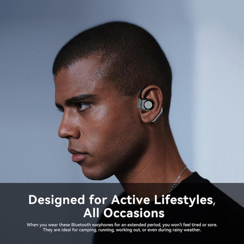 Open Ear Headphones Wireless Bluetooth 5.3 Earbuds with Earhooks Microphone Clear Sound,40H Playtime IPX7 Waterproof, Light Weight Comfortable Fit...