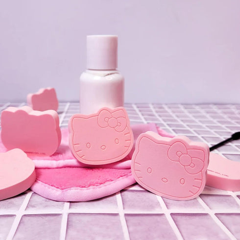 Impressions Vanity Hello Kitty 12 PCs Makeup Sponge Set, Latex Free Blender Facial Sponges Applicator for Beauty Application, Powder, Cream, Conce...