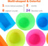 IPOW 24 Pack Silicone Cupcake Baking Cups Reusable Food-Grade BPA Free Non-Stick Muffin Liners Molds Sets, 2 Shapes Round Rectangle...