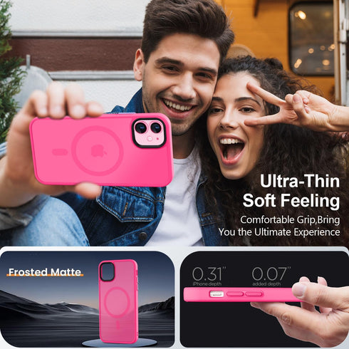 Upgraded Magnetic for iPhone 12 Case/iPhone 12 Pro Case, Compatible with Magsafe, Mil-Grade Protection, Yellowing Resistant, Anti-Scratch, Phone C...