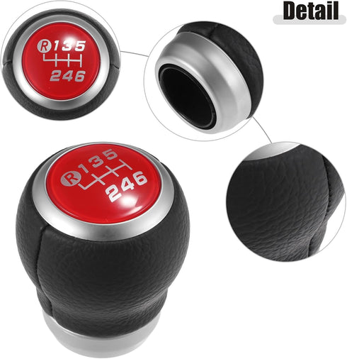 ACROPIX Black 6 Speed Manual Gear Shift Knob Stick Shifter Lever Head Ball Fit for Subaru Impreza WRX STI 2009-2021 for Subaru Forester 2010-2018 ...