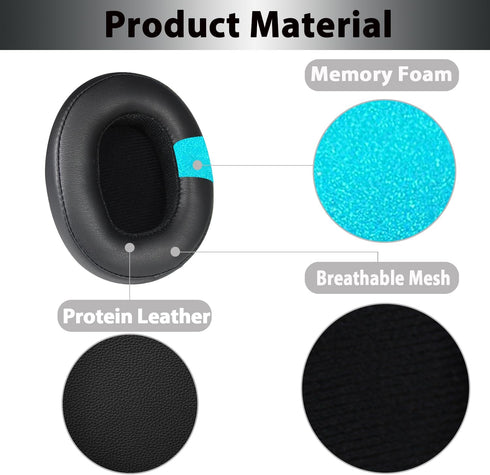 Adhiper Crusher Evo/ANC Replacement Earpads Cushions, Ear Pads for Skullcandy Crusher Wireless/Crusher ANC/Crusher Evo/Crusher 360 & Hesh ANC/Hesh...