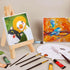 WOWOSS 12 Pack 5" Mini Wood Display Easel, Natural Wooden Tripod Holder Stand for Displaying Small Canvases, Business Cards, Photos...