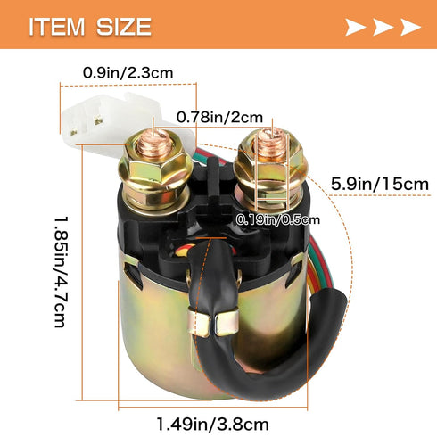 LOCOPOW Starter Solenoid Relay for Honda Rancher 350 420 TRX350 TRX420 ATV 4x4, Foreman 400 450 500, Rubicon 500, FourTrax 200, Pioneer 700, Rinco...