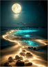 KEUASDV Diamond Painting Kits for Adults, Seaside Moon 5D DIY Diamond Art Kits Full Drill Diamond Dots for Gift Wall Decor and Relaxation Gem Arts...