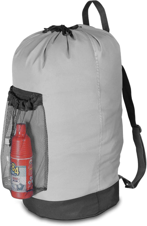 Dalykate Backpack Laundry Bag, Laundry Backpack with Shoulder Straps and Mesh Pocket Durable Nylon Clothes Hamper Bag with Drawstring Closure for ...