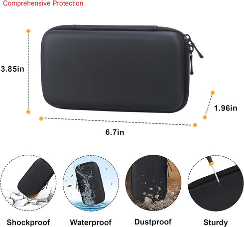 Carrying Case for Apple MagSafe Charger Battery Pack, Hard Travel Organize Bag for Mag Safe Magnetic Power Bank for iPhone 13/13 Pro, Extra Mesh P...
