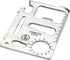 SE 11-Function Stainless Steel Survival Pocket Tool - Compact, Credit Card-Sized Multi-Tool with Leatherette Case - Ideal for Camping, Hiking, and...
