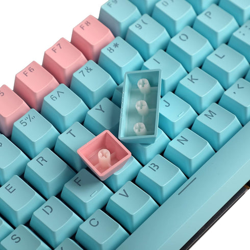 Carbon Miami PBT Doubleshot Shine Through ANSI Backlit Keycaps for MX Mechanical Keyboard Melody 96 KBD75 68 61 87 104 Keychron(Only Keycap) (Miam...