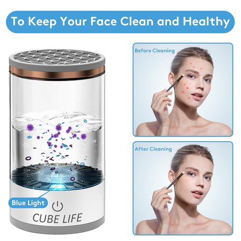 Electric Makeup Brush Cleaner, Updated Automatic Spinning Makeup Brush Cleaner, 1200mAh Cosmetic Brush Cleaner For All Type Makeup Brushes, Makeup...