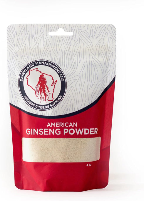 Dairyland Concentrated American Ginseng Powder ??? - 4 oz Pack of Wisconsin Ginseng Powder - Non-GMO, Gluten Free - Herbal Supplement for Smoothie...
