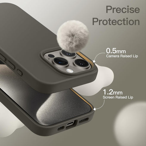 JETech Silicone Case for iPhone 15 Pro 6.1-Inch, Silky-Soft Touch Full-Body Protective Phone Case, Shockproof Cover (Clay)...