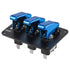 Toggle Switch Panel,Universal Car 12V Ignition Switch 3 Row Blue Plating Cover Anodized Surface Panel Toggle Switch for Racing Sport Competitive C...