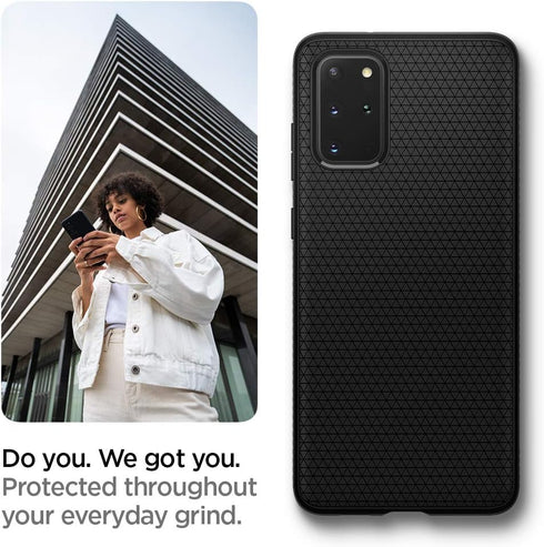 Spigen Liquid Air Designed for Samsung Galaxy S20 Plus Case (2020) - Matte Black...