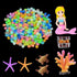 Fish Tank Aquarium Decoration Set, Mini 100pcs Glowing Pebbles Liminous Rocks, Teatle Mermaid Starfish Coral Treasure Chest Ornaments for Micro La...