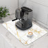EMMTEEY Coffee Mat Dish Drying Mat for Kitchen Counter Marble Coffee Maker Mats Hide Stain Absorbent Rubber Backed Coffee Bar Mats for Countertops...