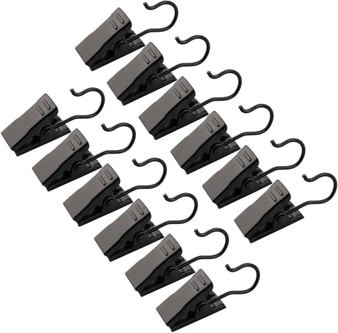JANYUN 120 Pack Clip Hook Set Stainless Curtain Clips for Curtain Photos Home Decoration Art Craft Dispaly Hang Clip (Black)...