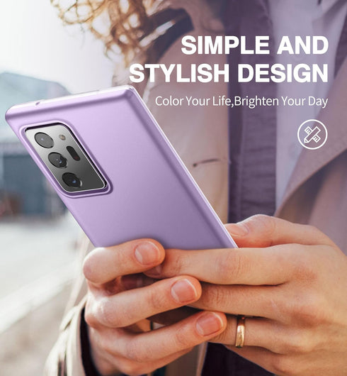 SURITCH Phone Case for Samsung Note 20 Ultra 6.9-inch, Front Cover with Built-in Screen Protector Full-Body Protection Shockproof Protective for G...