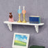 2Pcs White Dollhouse Wall Shelf, 1:12 Scale Miniature Dollhouse Accessories, White Doll House Storage Wall Shelf for Kitchen Scene White Dolls and...