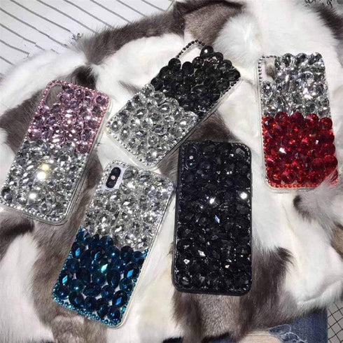Aikukiki for OnePlus Nord N200 Case,3D Handmade Sparkle Stunning Stones Crystal Diamond Bling Glitter Phone Case for OnePlus Nord N200 5G (T-Mobil...