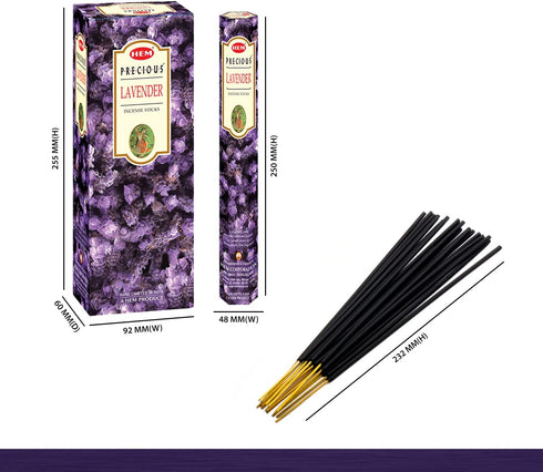 HEM Lavender Incense Sticks Pack Of 120 | Natural Relaxing | Aromatherapy Incense For Air Purifier, Mind & Spirit & Ritualistic Fragrance | Gift S...