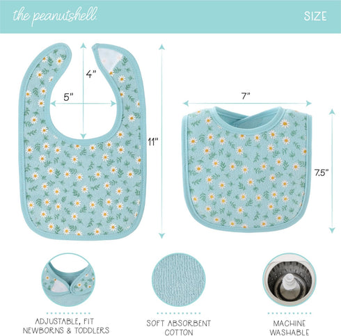 The Peanutshell Baby Girl Bibs Set, Terry Cloth, Feeding, Drooling, Teething Essentials for Newborn, Infant, Toddler Babies, 10 Pack Pastel Pink, ...